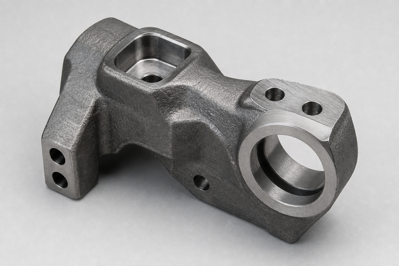 Pieza forjada de acero C45, producto terminado metalurgia